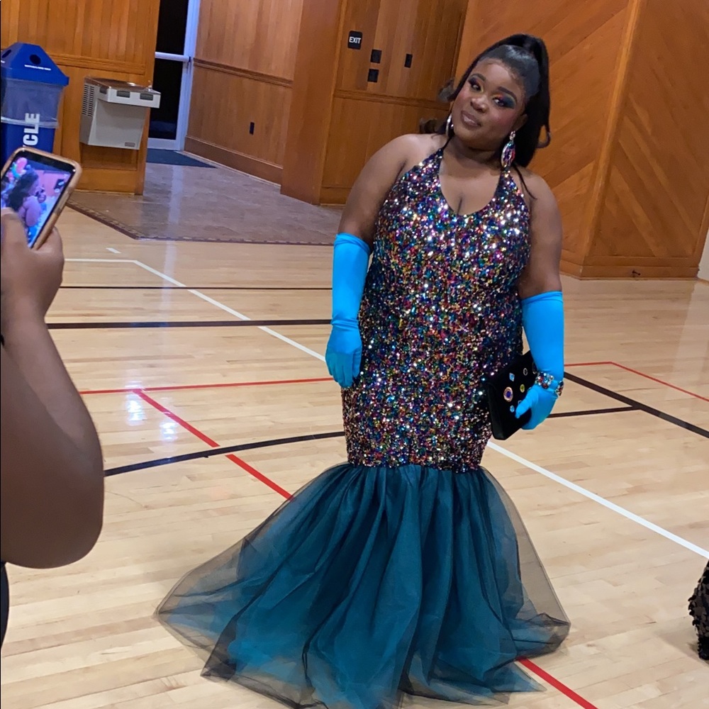 Multicolored Sequin Plus Size Prom/Party Dress! - image 2